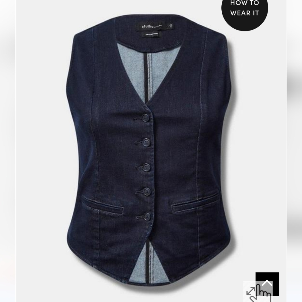 🆕️🦋STUDIO DENIM / JEAN TAILORED VEST🦋
